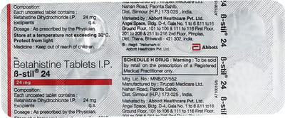 B Stil 24mg Strip Of 10 Tablets