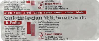 A Ferite Strip Of 10 Tablets