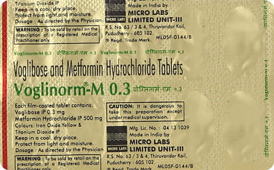 Voglinorm M 0.3mg Strip Of 10 Tablets