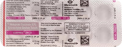 Gudpres Am 25mg Strip Of 10 Tablets