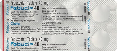 Febucip 40mg Strip Of 10 Tablets