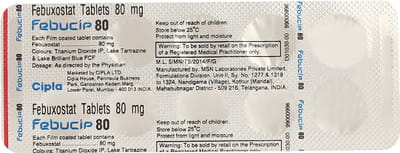 Febucip 80mg Strip Of 10 Tablets
