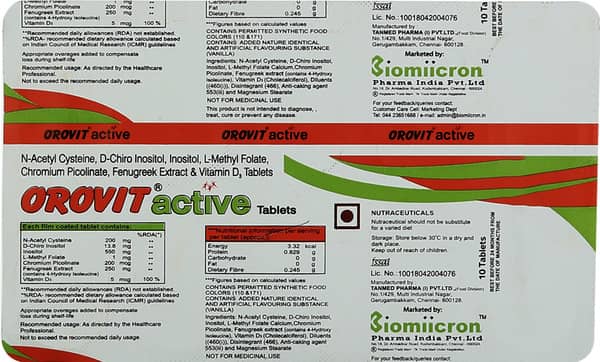 Orovit Active Strip Of 10 Tablets