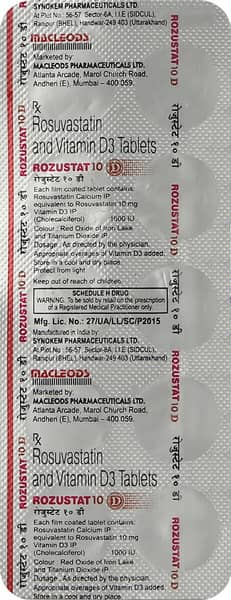 Rozustat D 10mg Strip Of 10 Tablets