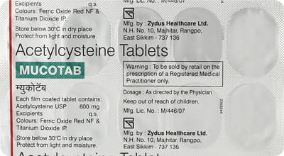 Mucotab 600mg Strip Of 10 Tablets