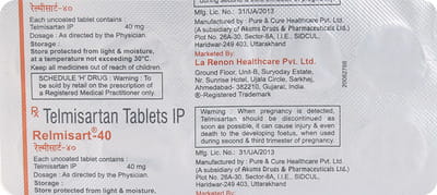 Relmisart 40mg Strip Of 10 Tablets