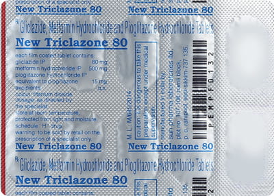 New Triclazone 80mg Strip Of 10 Tablets