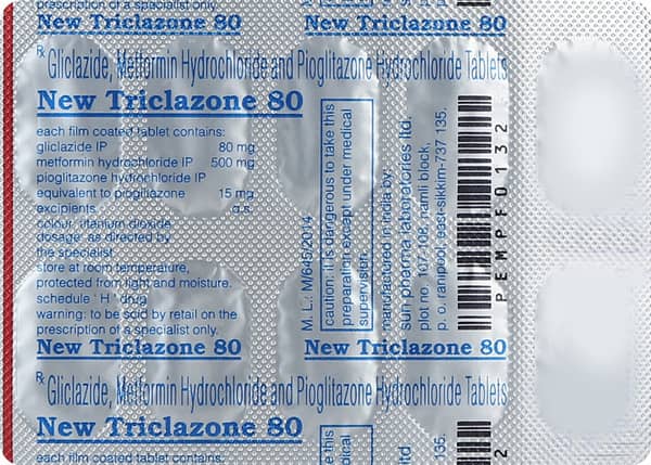 New Triclazone 80mg Strip Of 10 Tablets