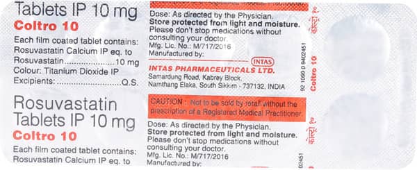 Coltro 10mg Strip Of 10 Tablets