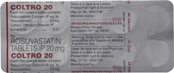 Coltro 20mg Strip Of 10 Tablets