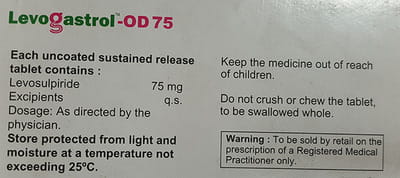 Levogastrol Od 75mg Strip Of 10 Tablets