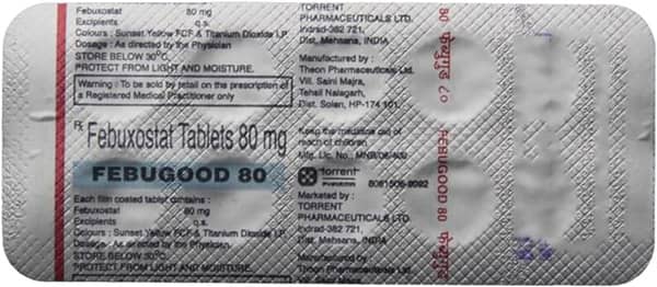 Febugood 80Mg Strip Of 10 Tablets