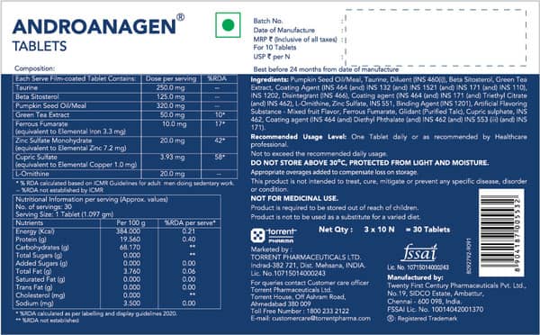 Androanagen Strip Of 10 Tablets