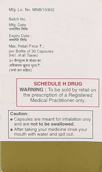 Airtec Sf 500Mcg Bottle Of 30 Instacaps