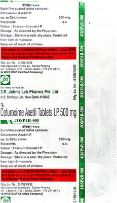 Jospar 500mg Strip Of 10 Tablets