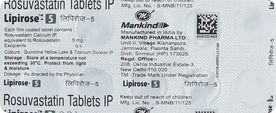 Lipirose 5mg Strip Of 10 Tablets