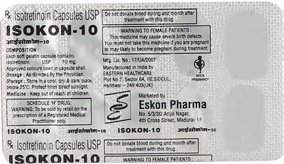 Isokon 10mg Strip Of 10 Capsules