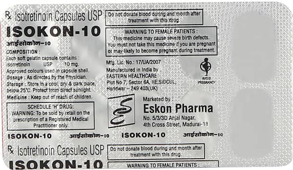Isokon 10mg Strip Of 10 Capsules
