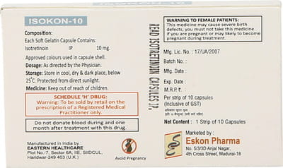 Isokon 10mg Strip Of 10 Capsules