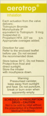 Aerotrop 18mcg Box Of 180md Metered Dose Inhaler