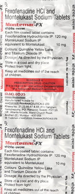 Montemac Fx Strip Of 10 Tablets