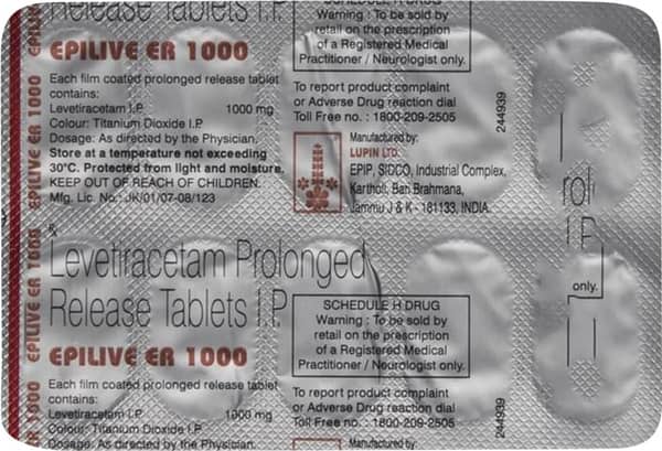 Epilive Er 1gm Strip Of 10 Tablets