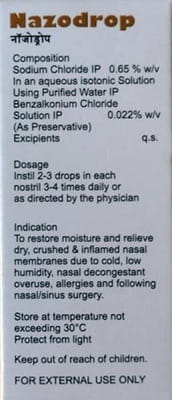 Nazodrop Nasal Drops 10ml