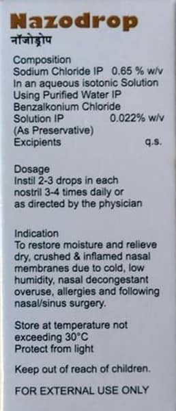 Nazodrop Nasal Drops 10ml