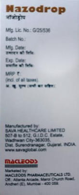 Nazodrop Nasal Drops 10ml