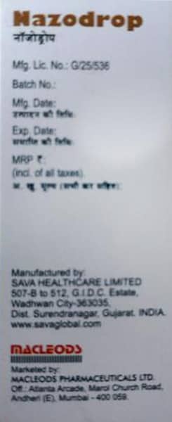 Nazodrop Nasal Drops 10ml