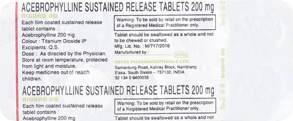 Bigbro Od 200mg Strip Of 10 Tablets