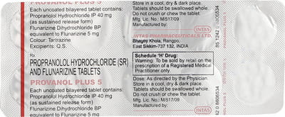 Provanol Plus 5mg Strip Of 10 Tablets