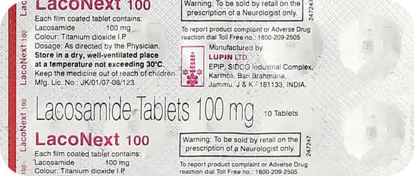Laconext 100mg Strip Of 10 Tablets