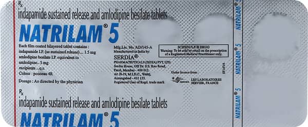 Natrilam 1.5/5mg Strip Of 10 Tablets