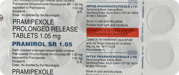Pramirol Sr 1.05mg Strip Of 10 Tablets