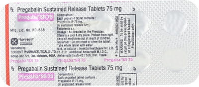Pregaba Sr 75mg Strip Of 10 Tablets