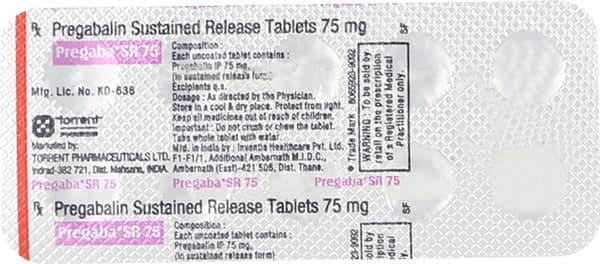 Pregaba Sr 75mg Strip Of 10 Tablets