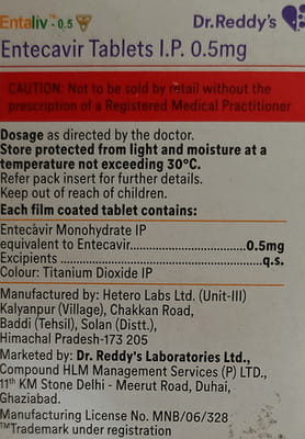 Entaliv 0.5mg Bottle Of 30 Tablets