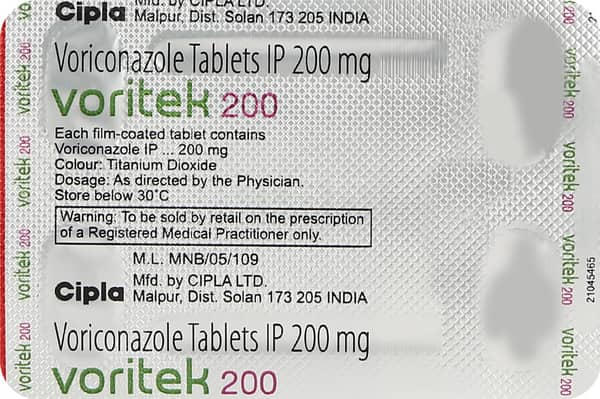 Voritek 200mg Strip Of 4 Tablets