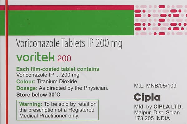 Voritek 200mg Strip Of 4 Tablets