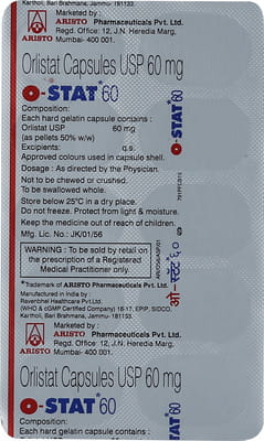 O Stat 60mg Strip Of 10 Capsules
