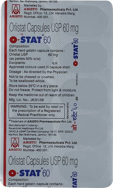 O Stat 60mg Strip Of 10 Capsules
