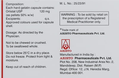 O Stat 120mg Strip Of 10 Capsules