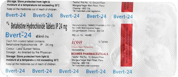 Bvert 24Mg Strip Of 10 Tablets