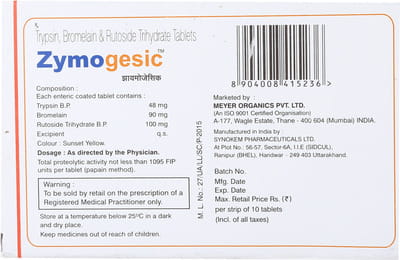 Zymogesic Strip Of 10 Tablets