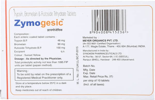 Zymogesic Strip Of 10 Tablets