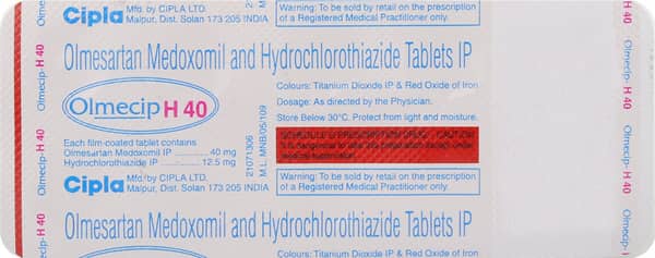 Olmecip H 40Mg Strip Of 10 Tablets