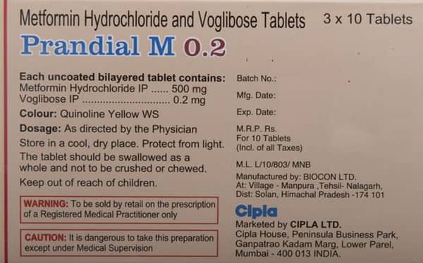 Prandial M 0.2Mg Strip Of 10 Tablets