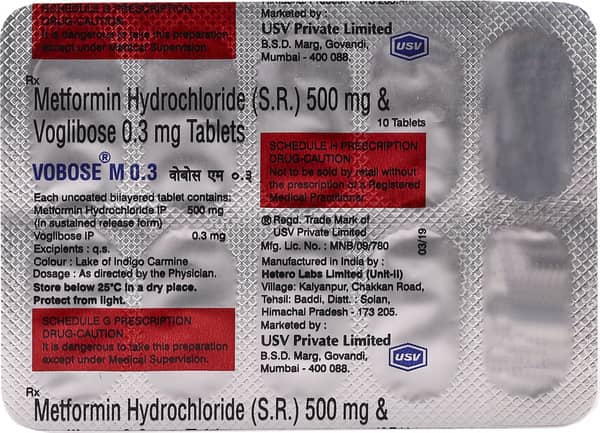 Vobose M 0.3mg Strip Of 10 Tablets