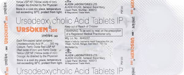 उरसोकेम 300एमजी की स्ट्रिप 10 टैबलेट्स